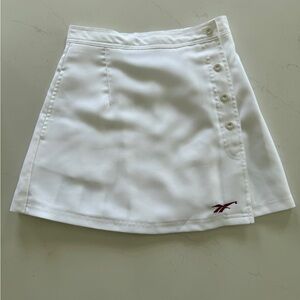 Reebok White Wrap A-Line Mini Skirt Athletic